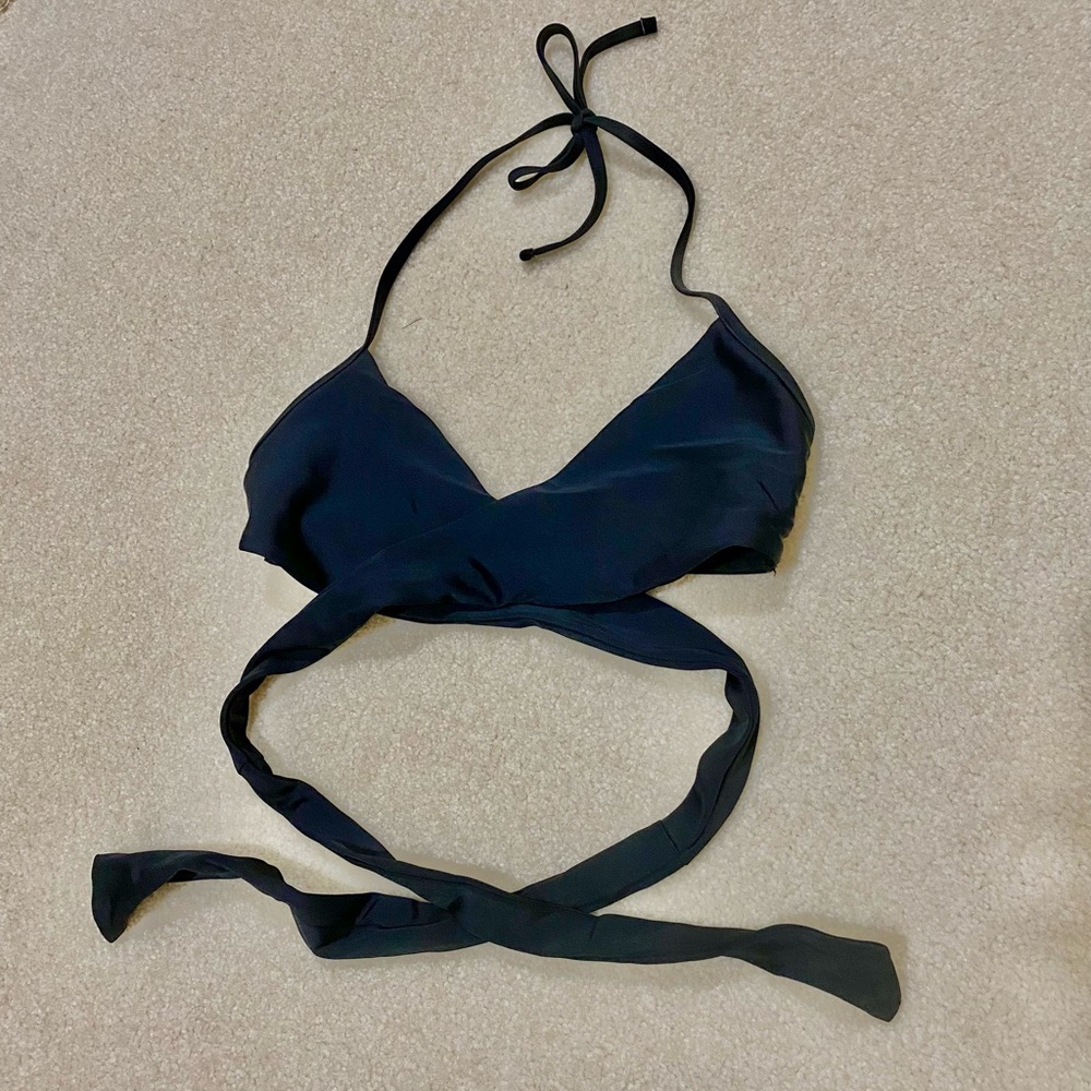 Aerie Sleek Black Swim Top